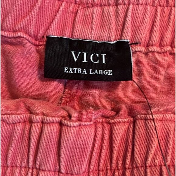 NWT VICI EXTRA LARGE PINK COTTON STETCH WAIST POCKETED SHORTS W16” - Picture 8 of 12